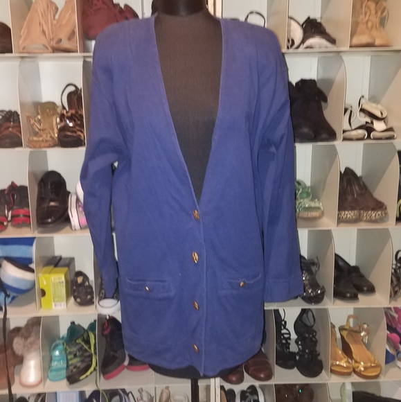 jason maxwell Jackets & Blazers - Jason Maxwell Maternity blue top L